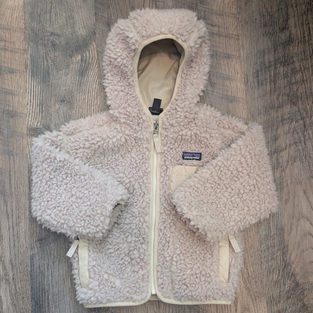 Patagonia Hooded Sherpa Jacket Coat Toddler 2t  Jacket Gender Neutral Teddy
